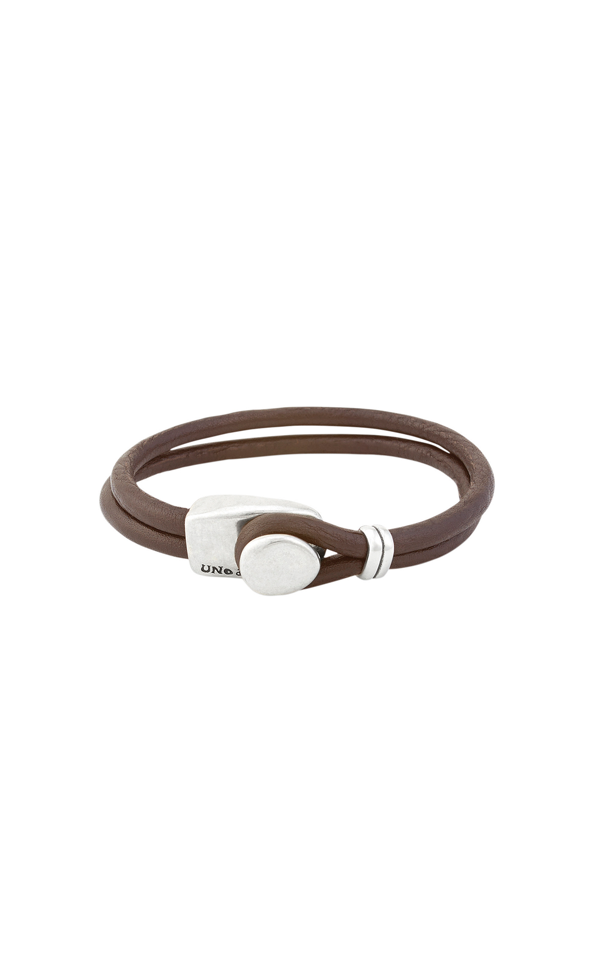 Brown leather bracelet UNOde50