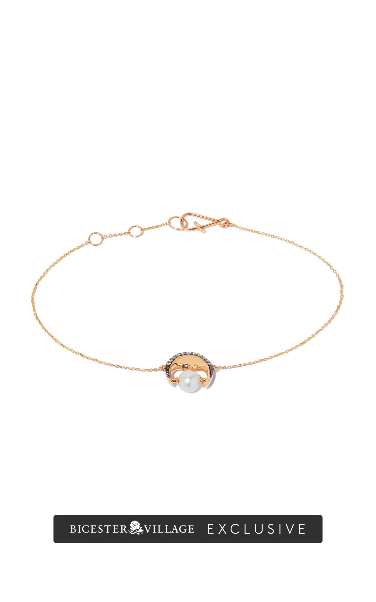 Annoushka 18ct gold bracelet with pearl and diamonds from Bicester Village
