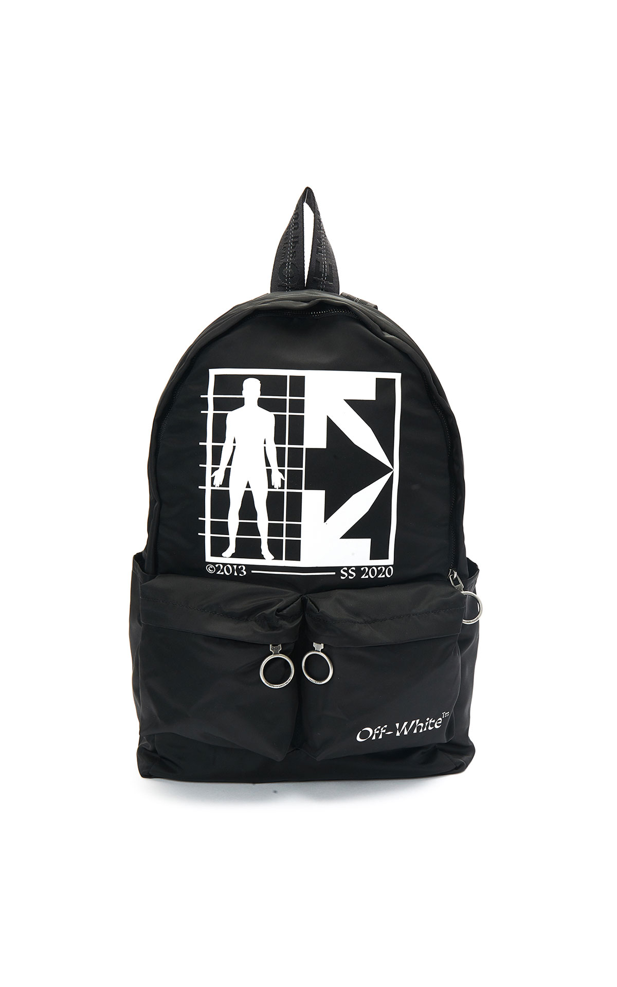 Off-White Half arrow man backpack black white from Bicester Village