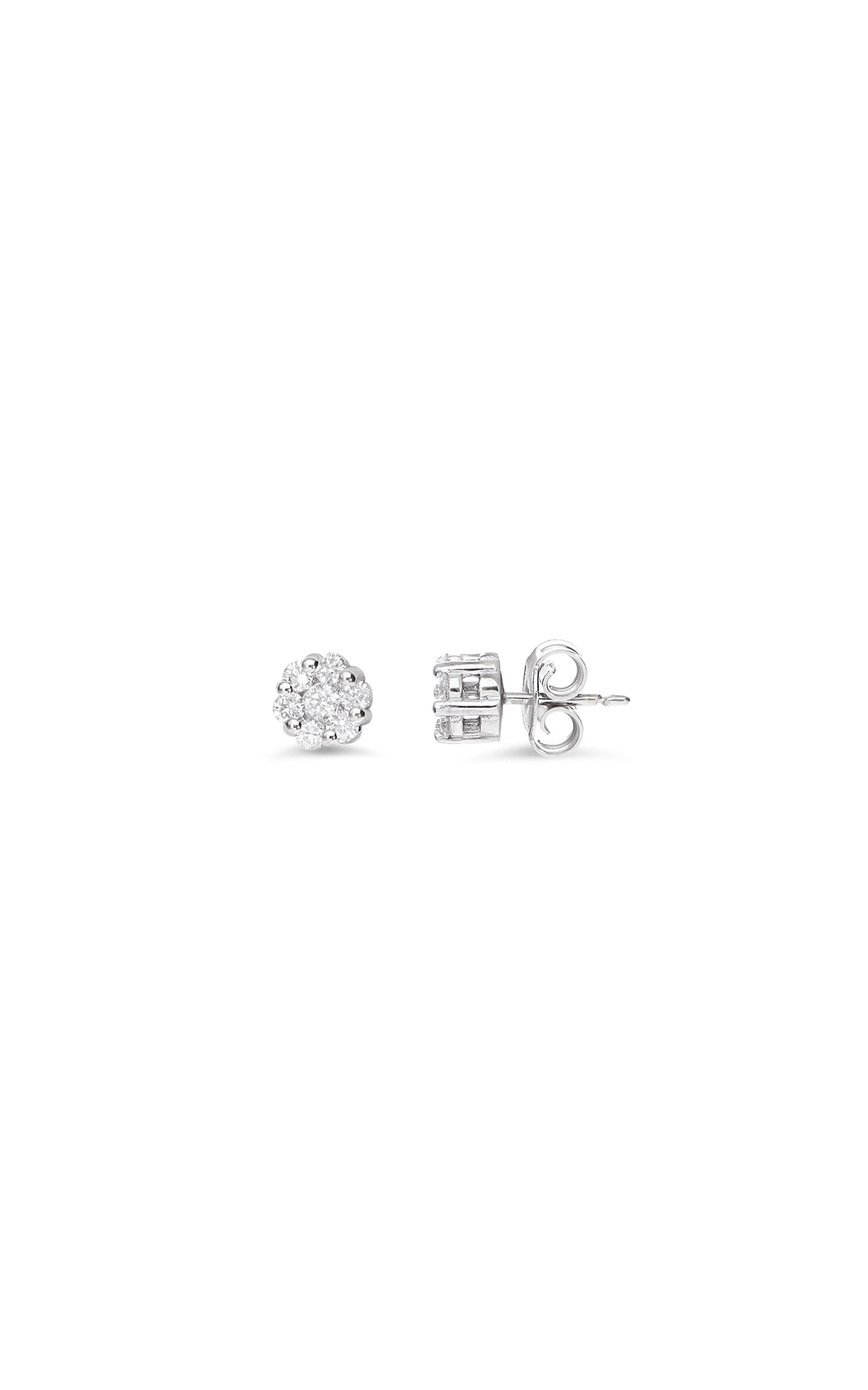 White gold earrings with diamonds by ORO & CO