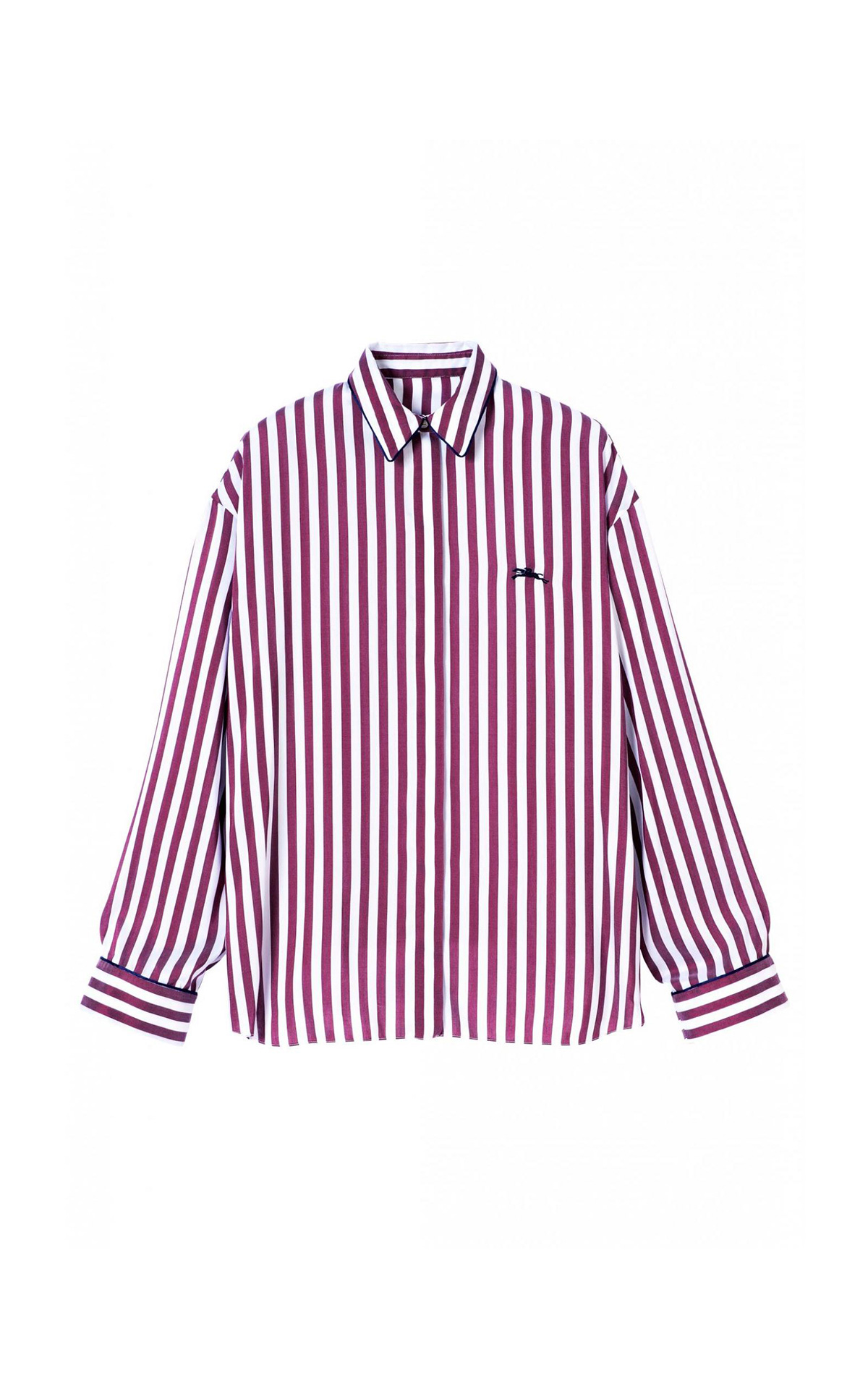 Longchamp Burgundy striped shirt La Vallée Village