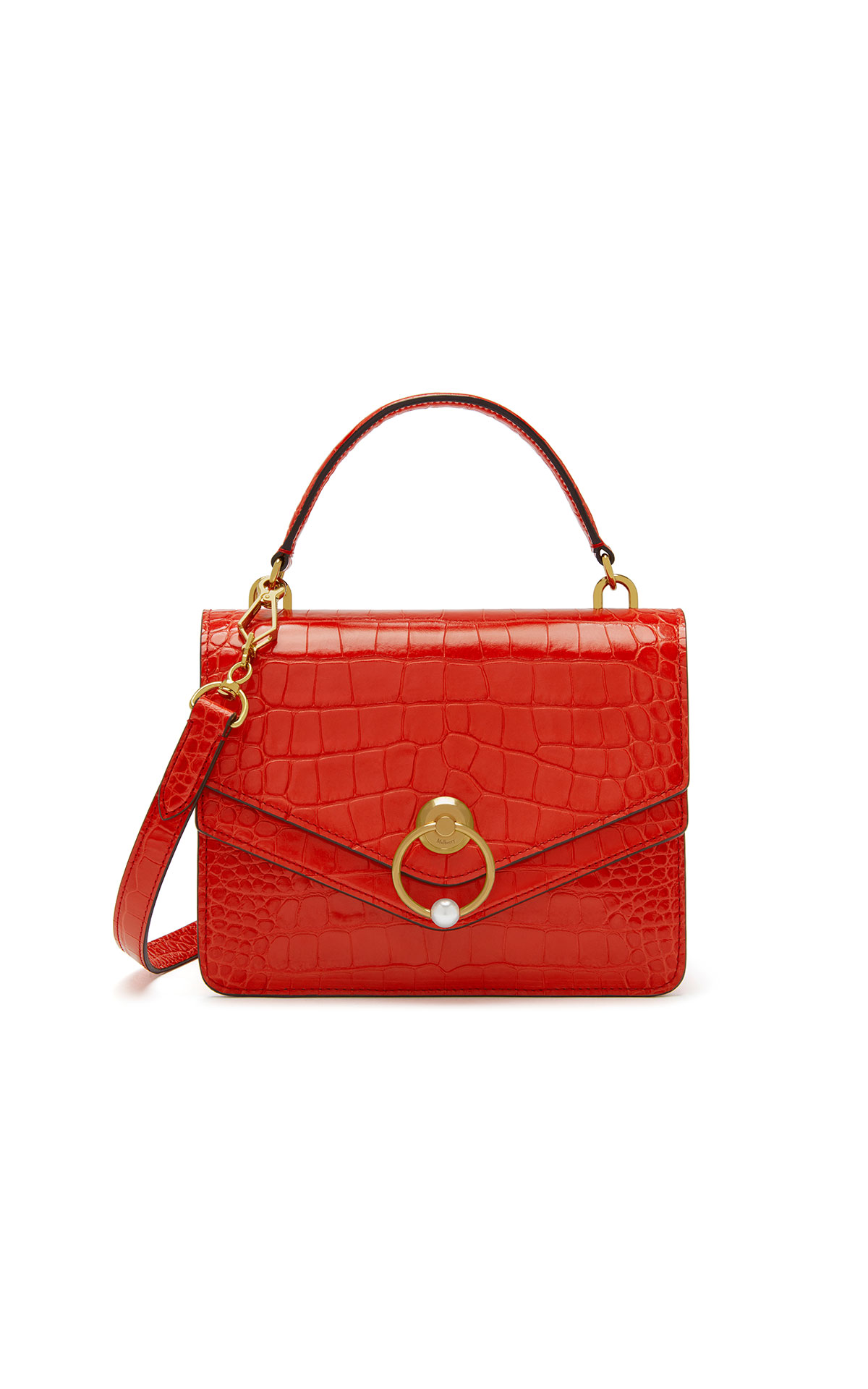 Mulberry Harlow satchel shiny croc from Bicester Village