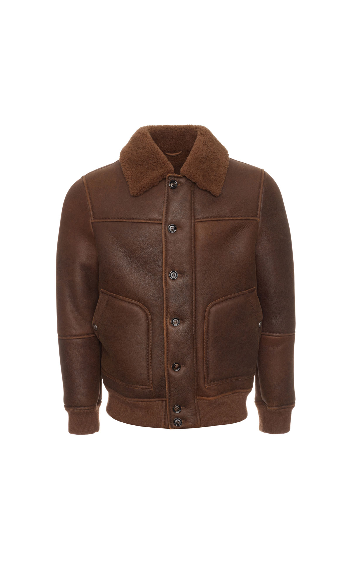 Eleventy Brown shearling jacket from Bicester Village