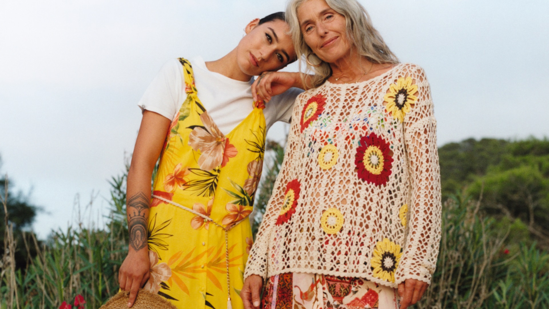 Mother ans daughter with spring clothes from Desigual