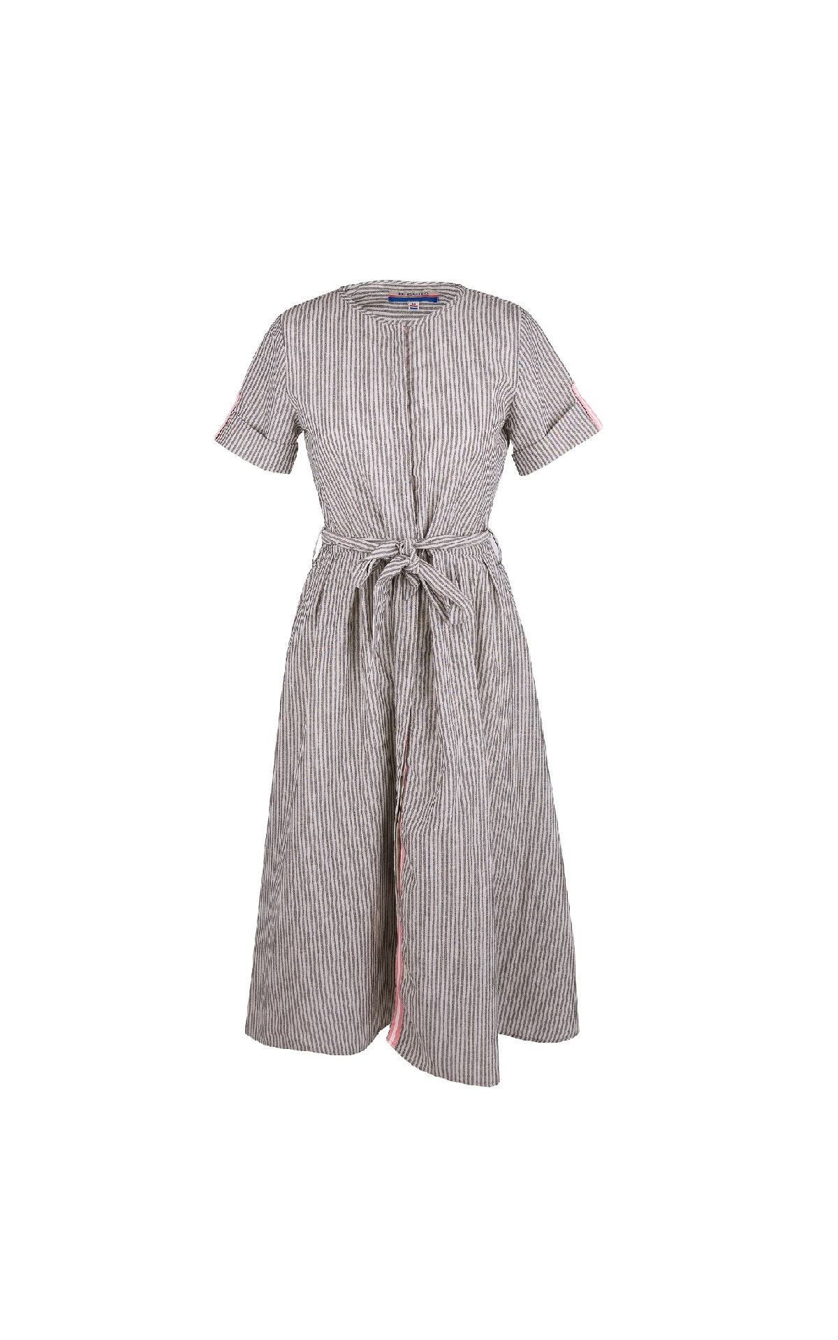 Grey striped dress from El Ganso