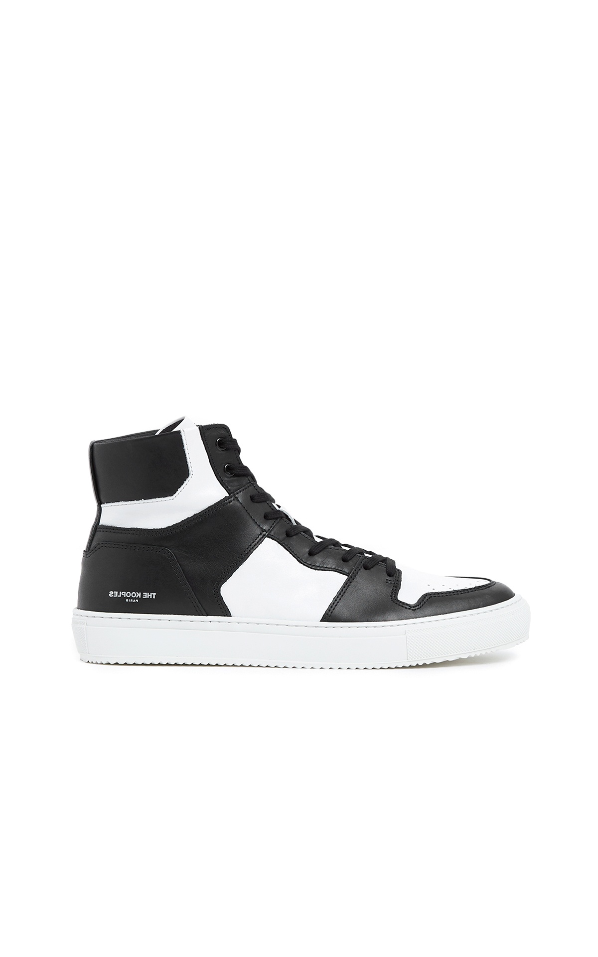 The Kooples black and white high-top sneakers La Vallée Village
