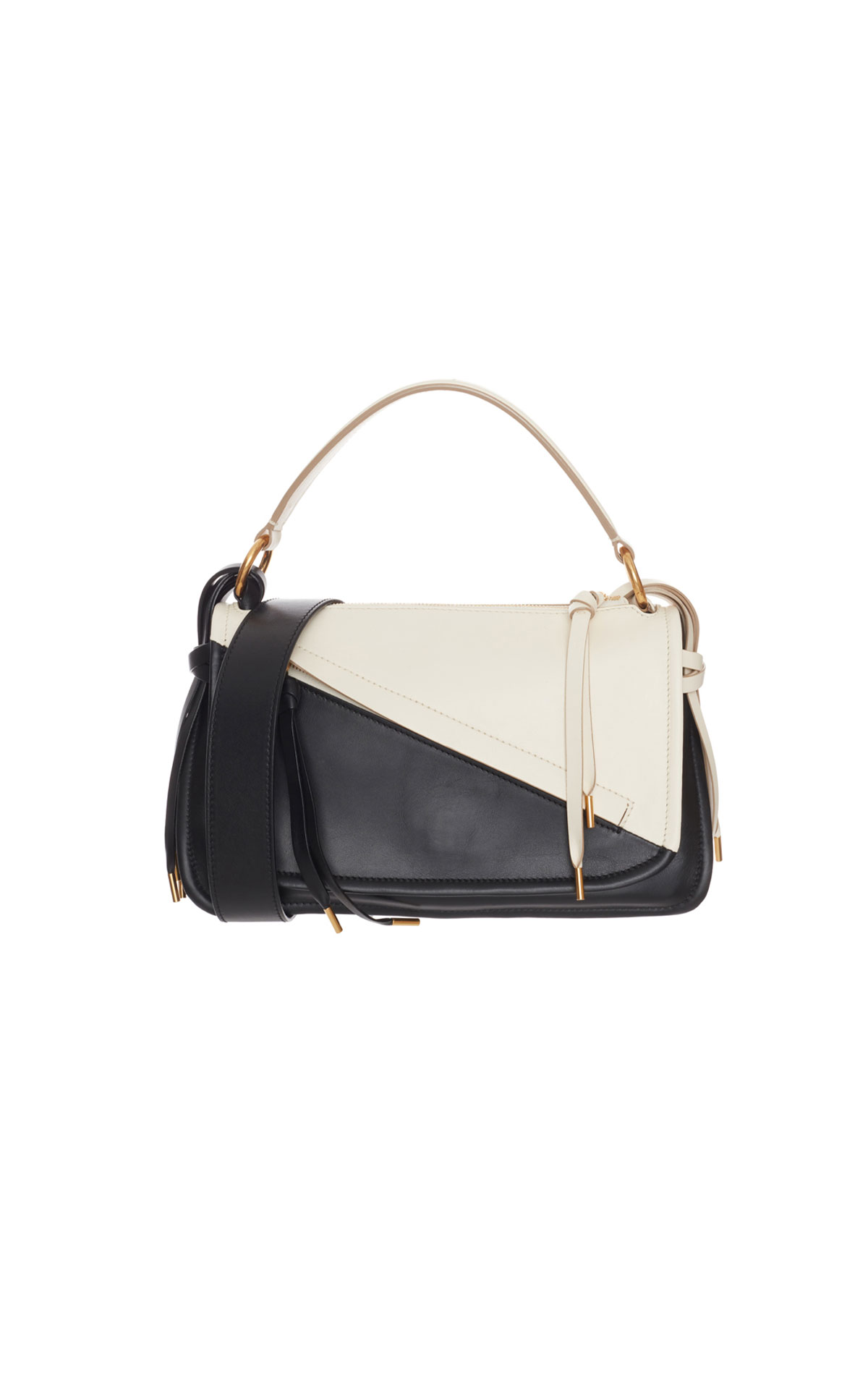 Bally Black and white leather bag from Bicester Village