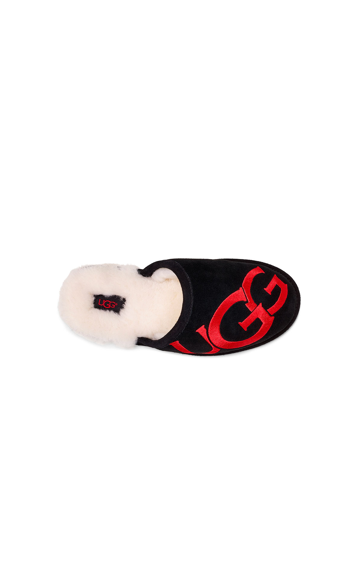 Black sneakers with red logo UGG