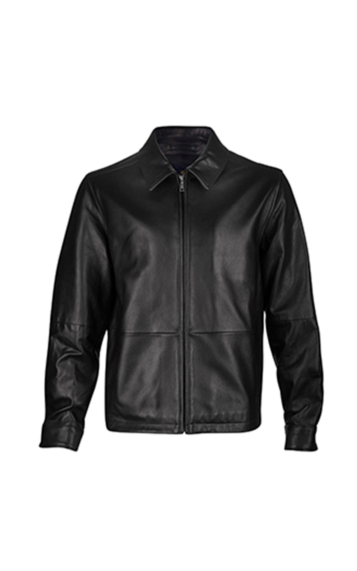 Black leather jacket Brooks Brothers