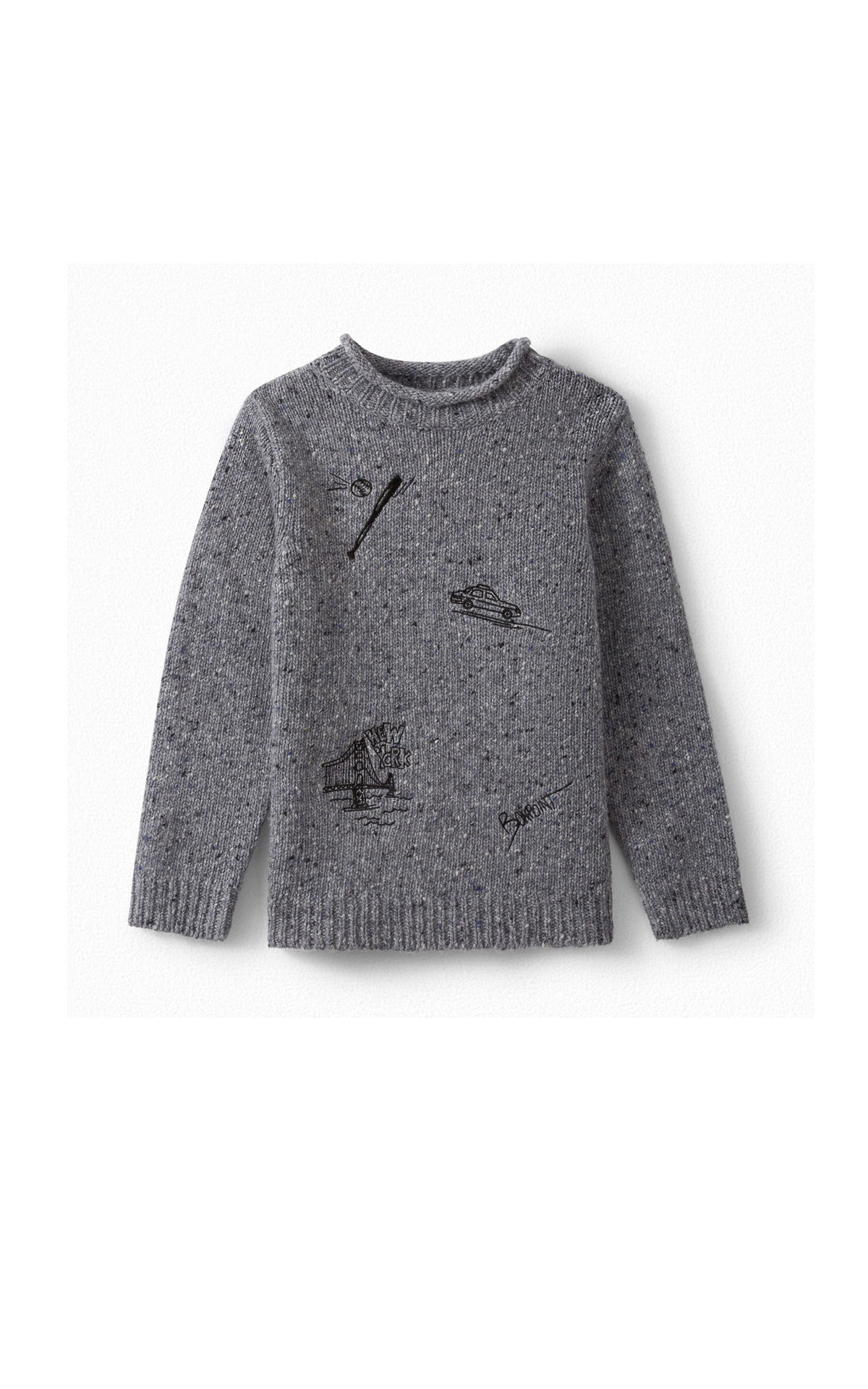 Bonpoint Grey knit sweater  from Bicester Village