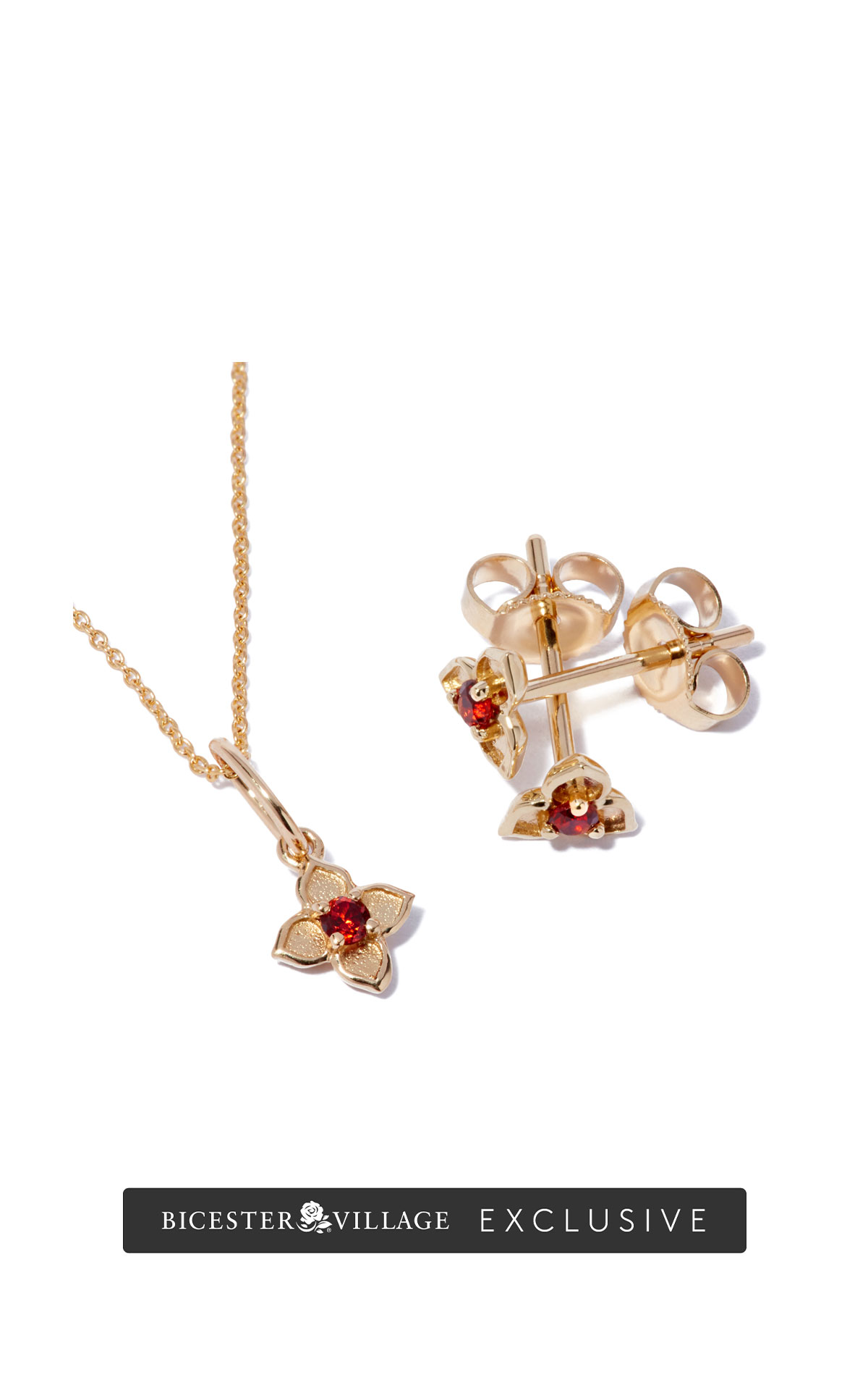 Annoushka Suite of earrings, pendant and fine belcher chain from Bicester Village