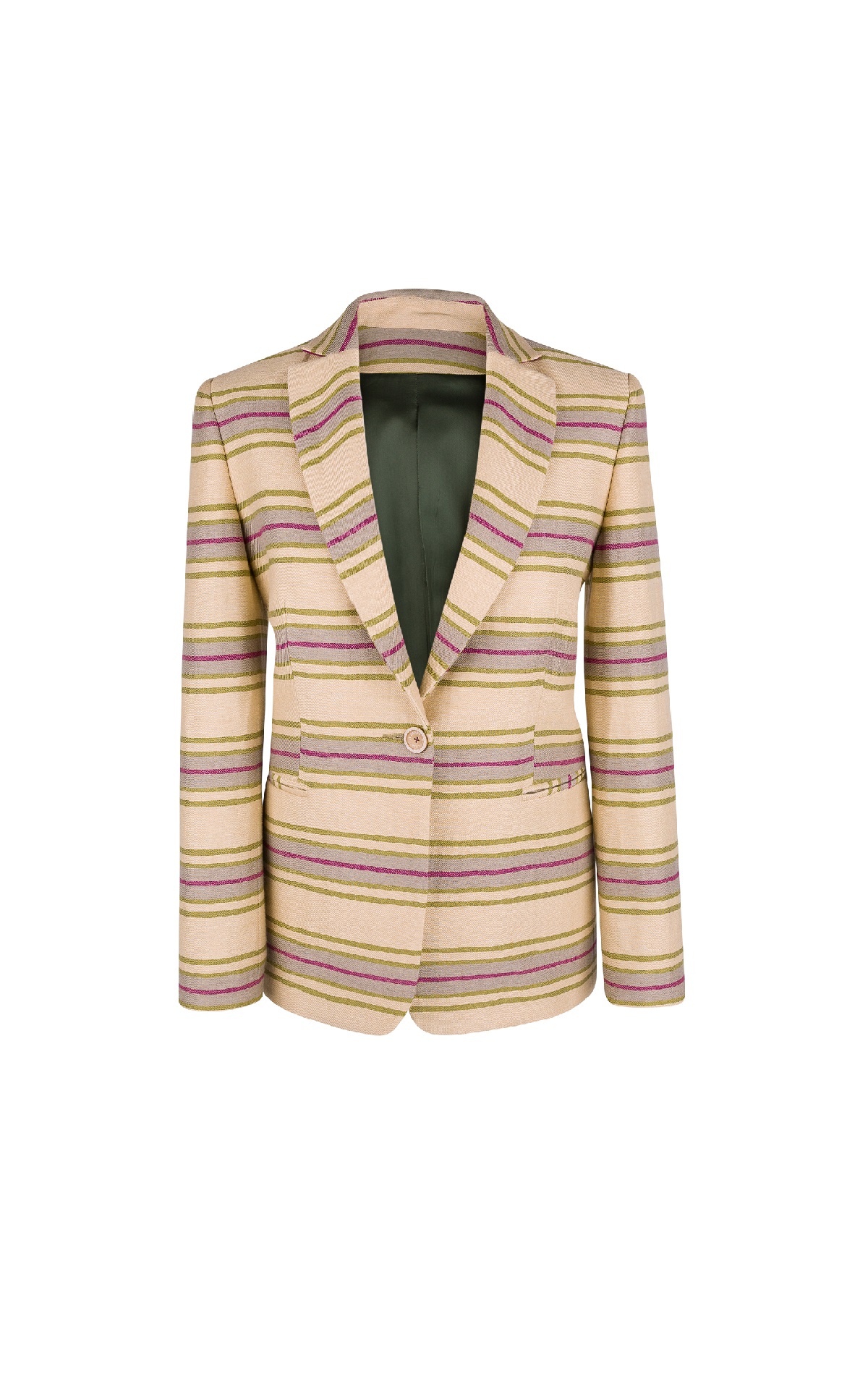 Brown blazer with stripes El Ganso