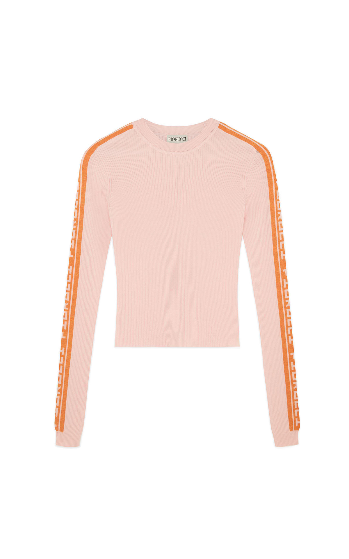 Fiorucci Rib logo sweater pink from Bicester Village