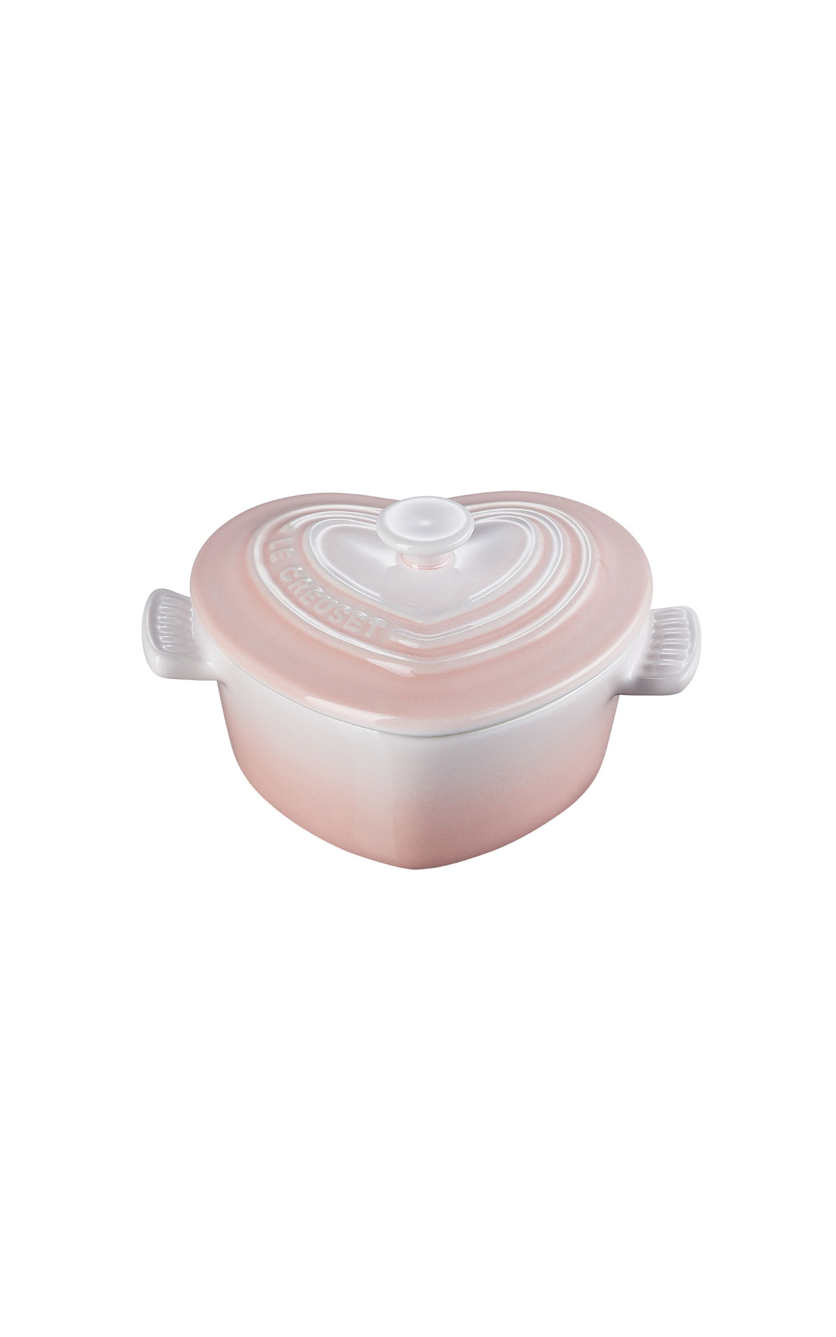 Le Creuset Mini cocotte d'amour shell pink from Bicester Village