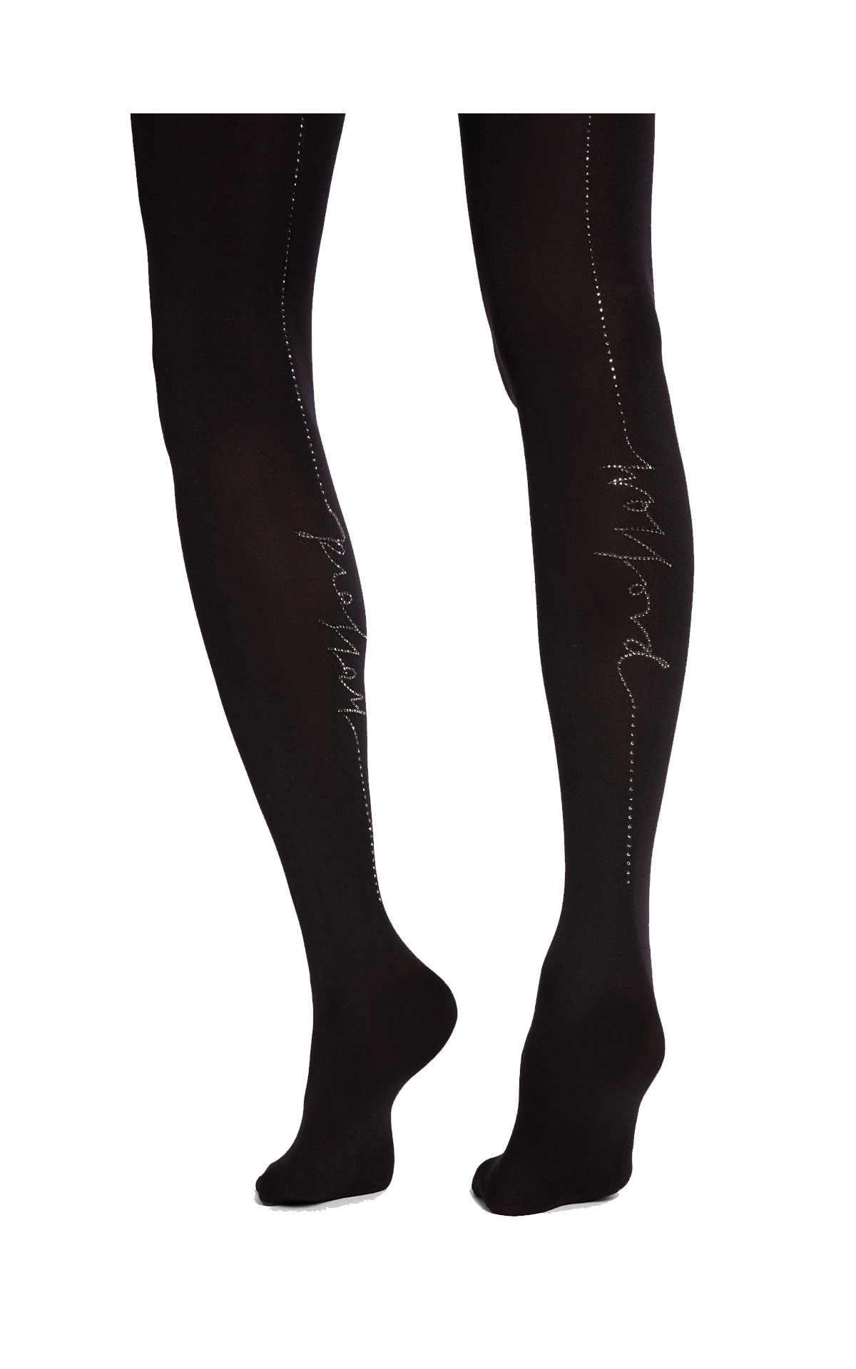Wolford Logo script crystal tights from Bicester Village