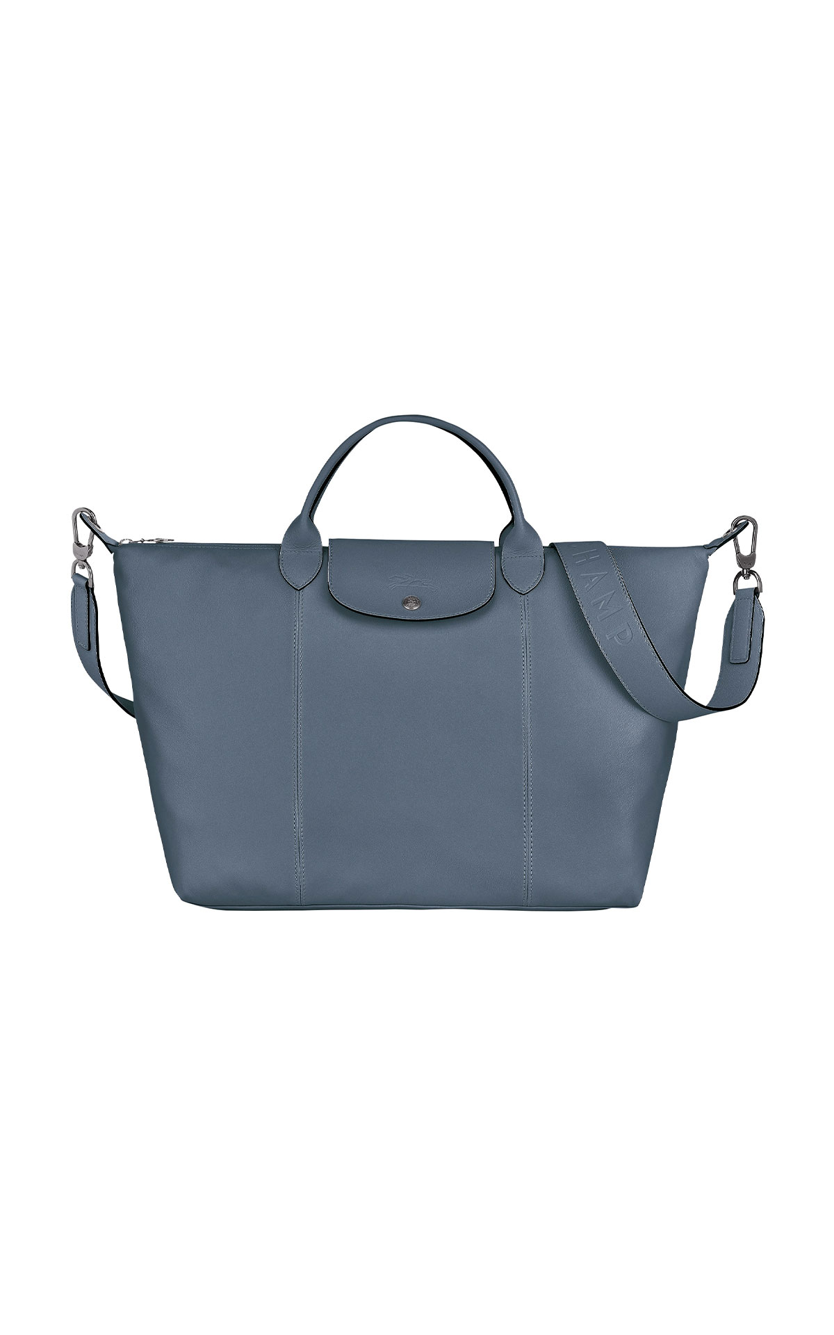 Longchamp Le pliage cuir nordic large bag with shoulder strap from Bicester Village