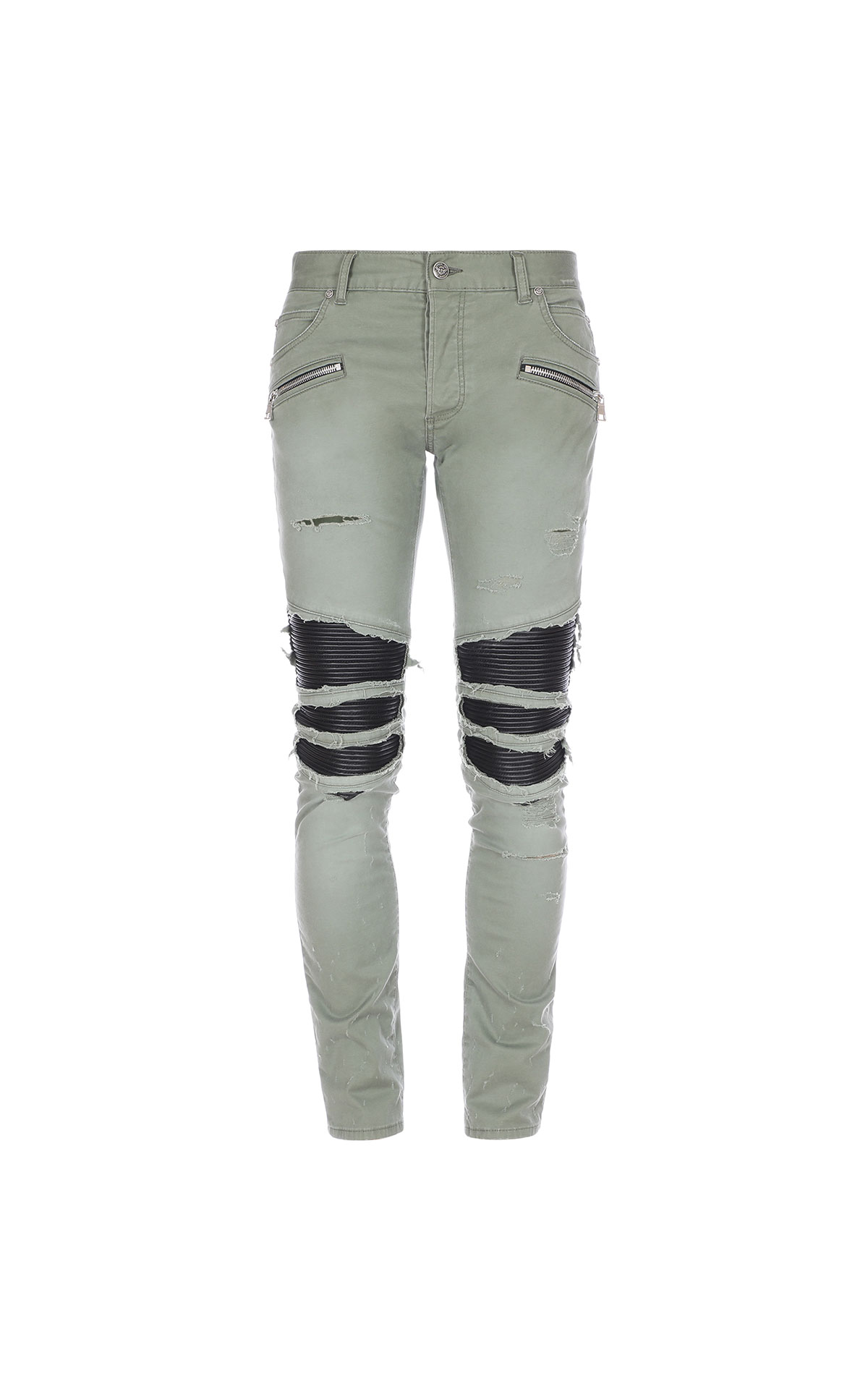 Balmain Distressed slim-fit trousers from Bicester Village