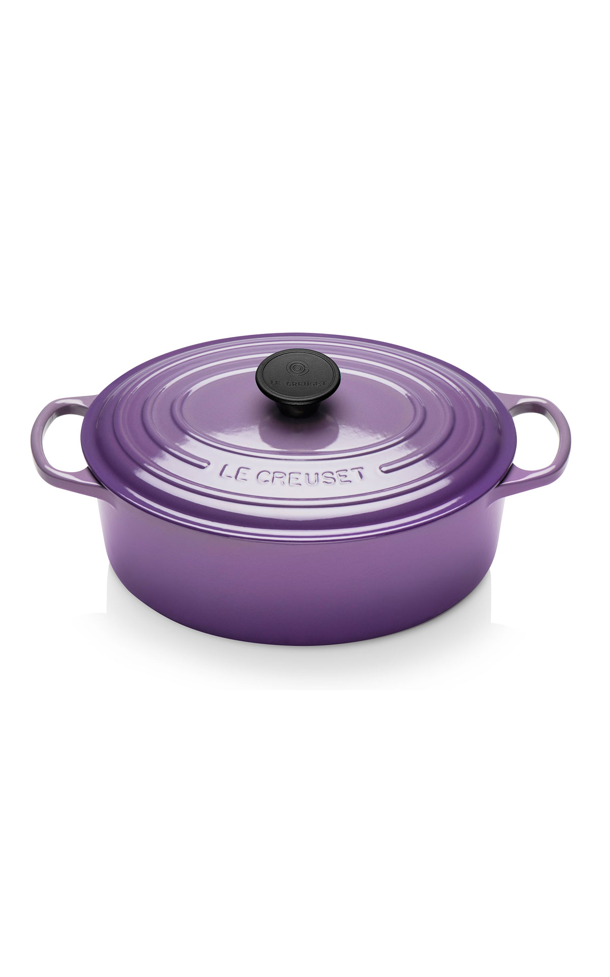 Le Creuset Oval 29cm casserole ultra violet from Bicester Village