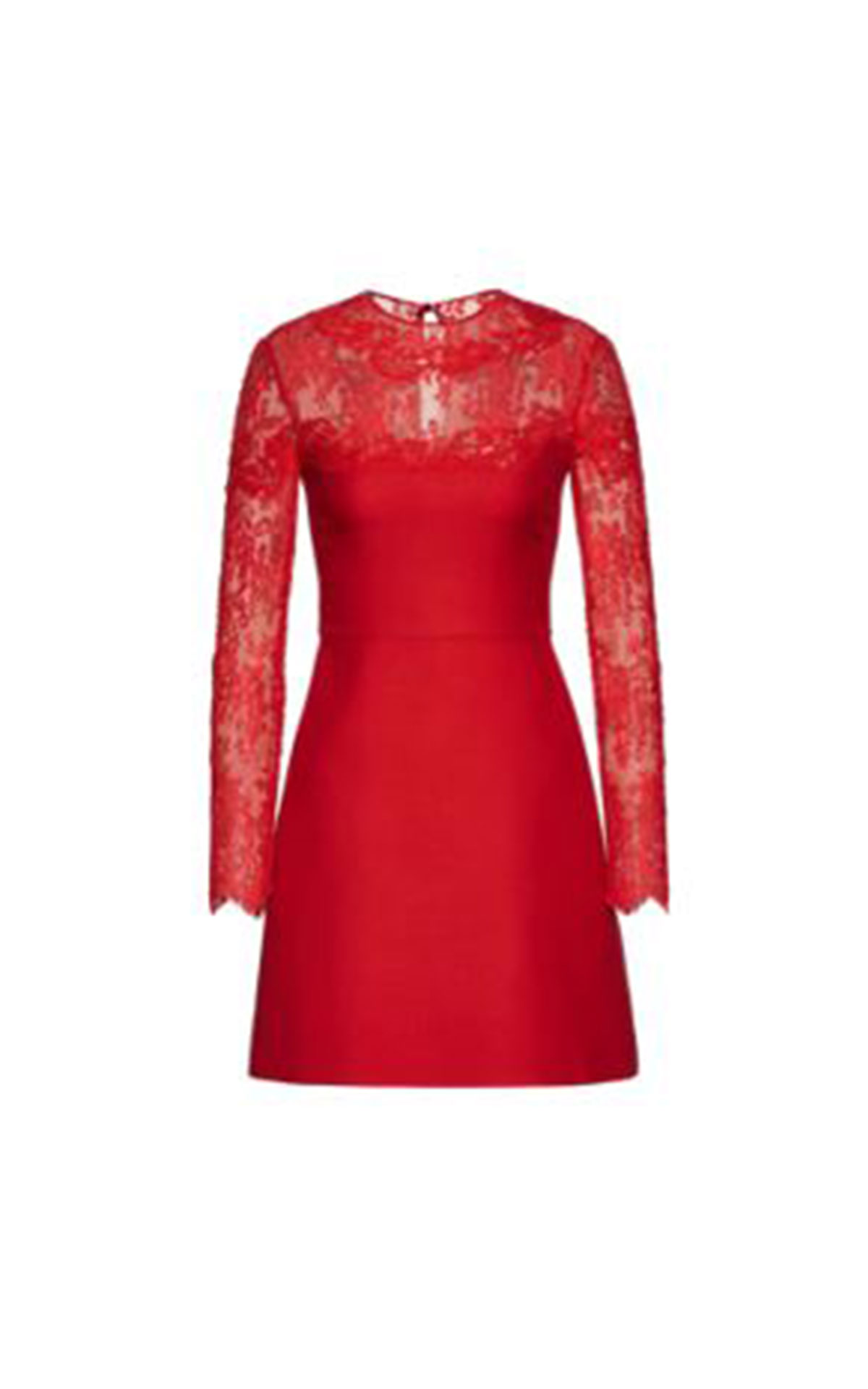 Valentino Short crepe couture and lace dress