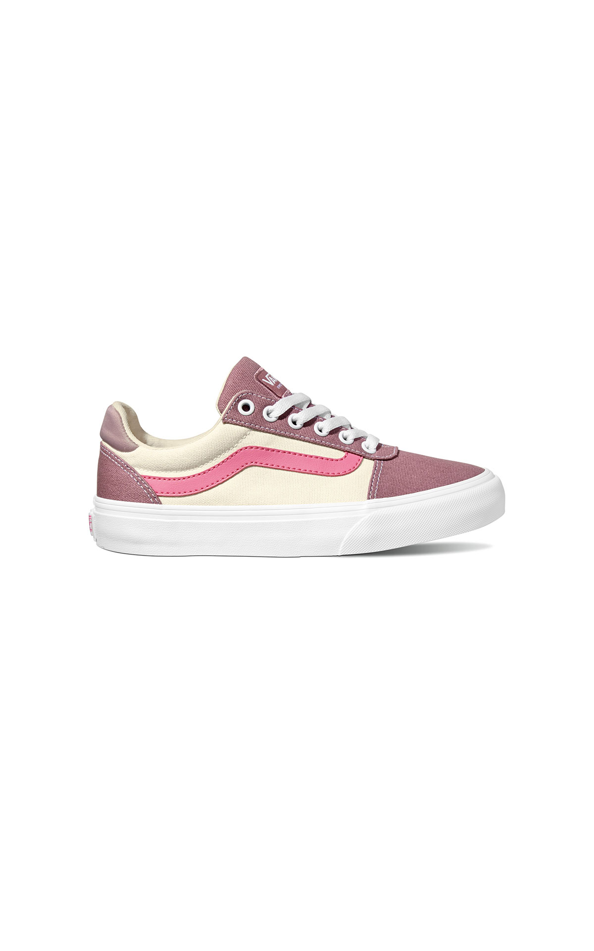 Cream and pink vans shoes