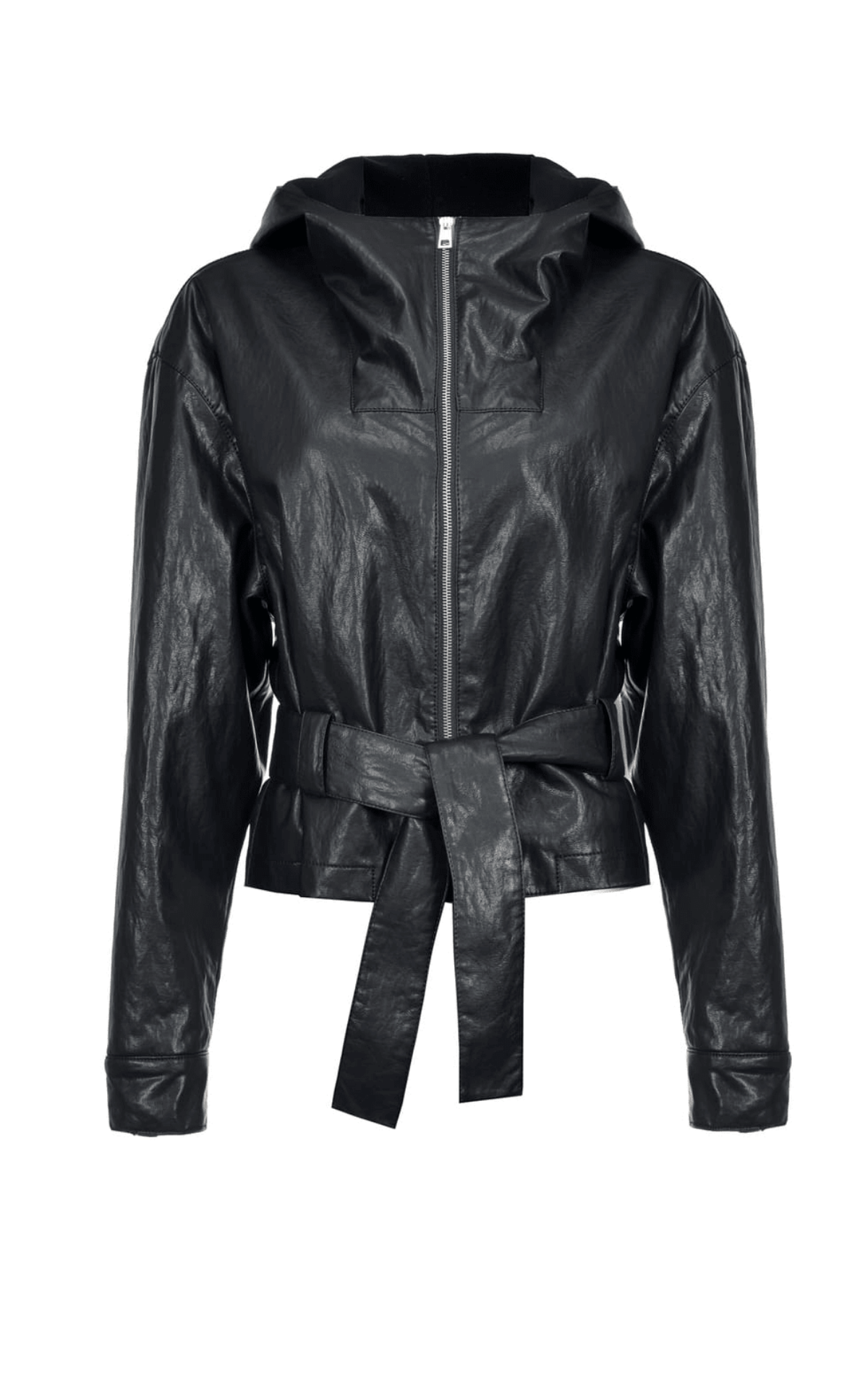 Black leather jacket pinko