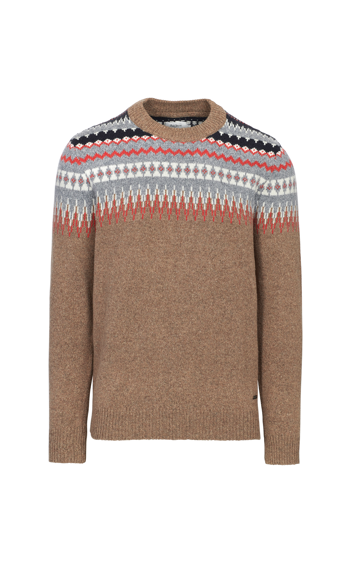 Brown round neck sweater Pepe Jeans