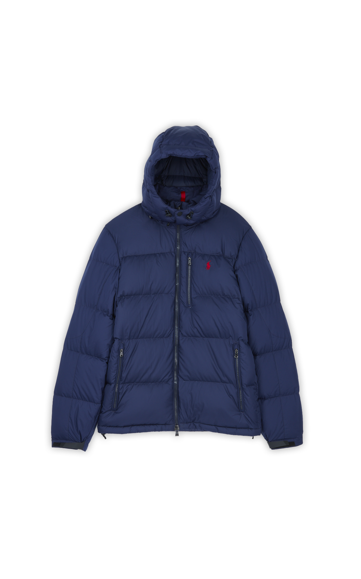 Navy quilted down jacket 
