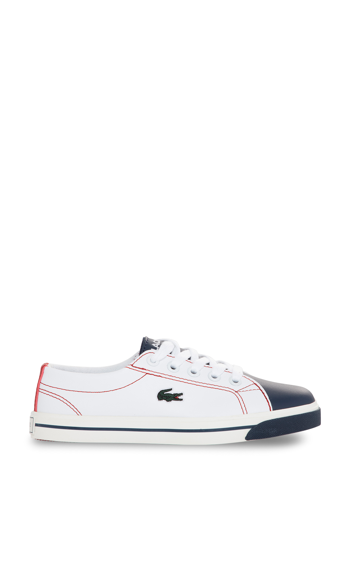 lacoste blue and white shoes