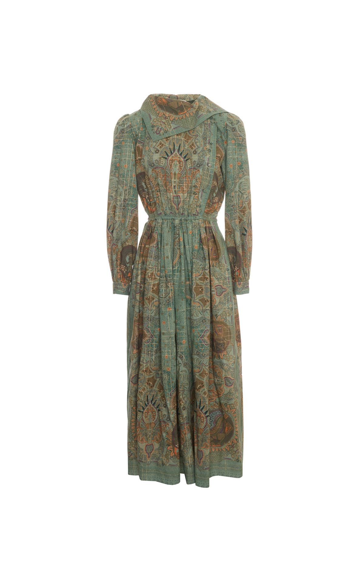 Etro Green printed dress from Bicester Village