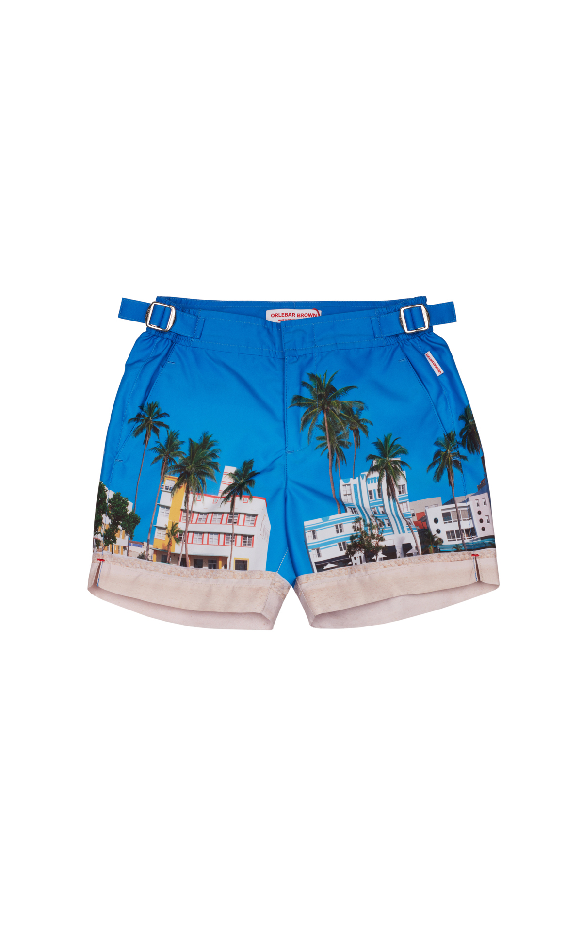 Orlebar Brown Boy's russell photographic swim shorts from Bicester Village