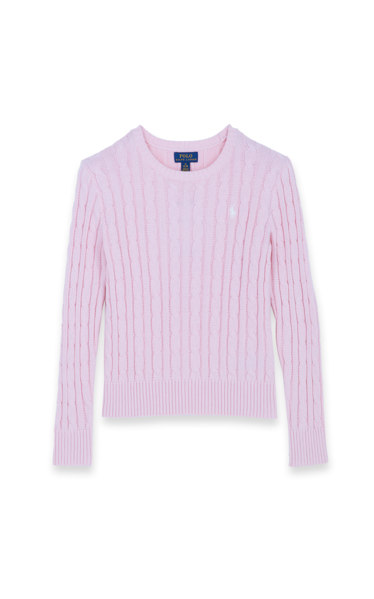 Cable-knit jumper with logo