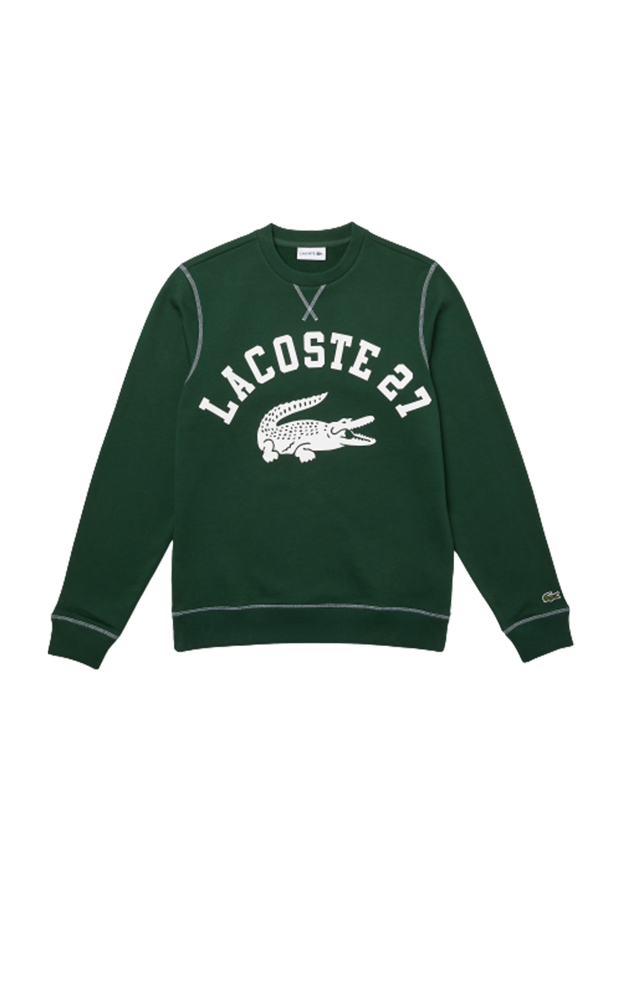 Lacoste 27 print fleece sweatshirt green from Bicester Village