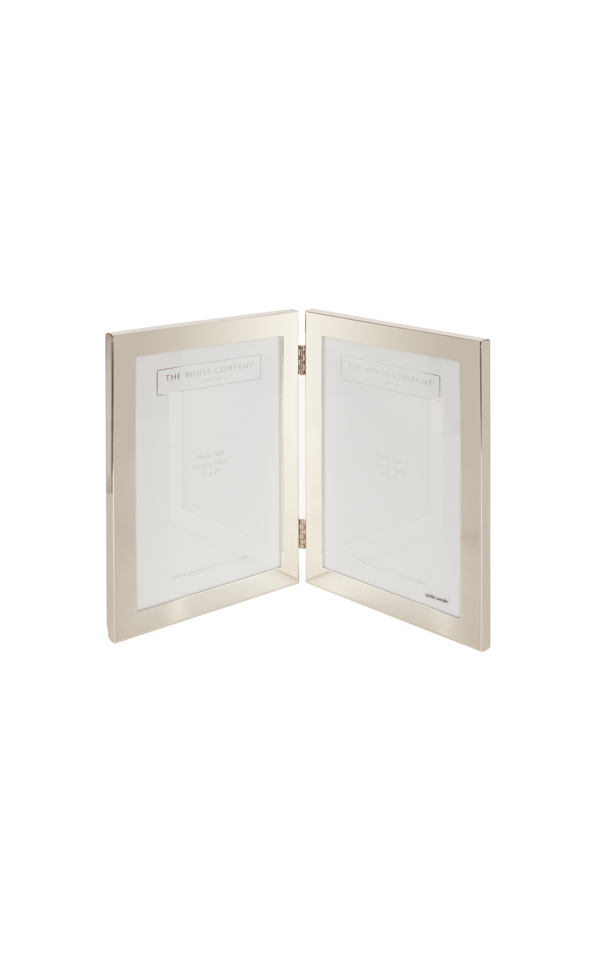 The White Company 5x7 double silver frame from Bicester Village