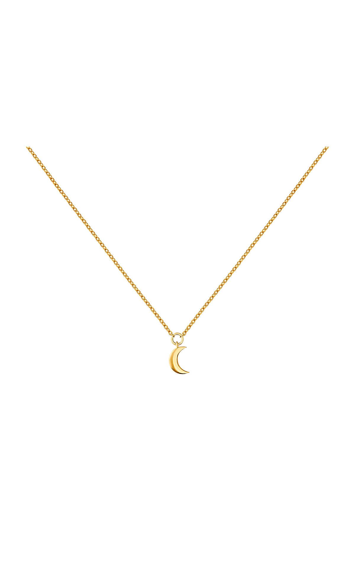 Gold necklace with moon