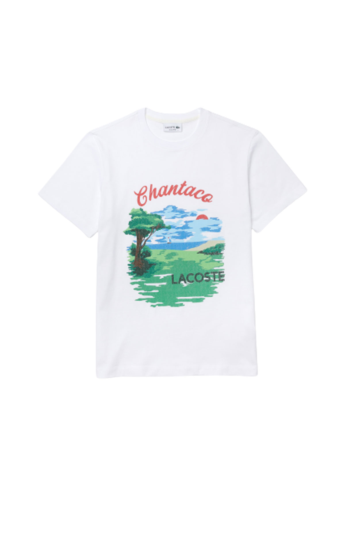 Lacoste Landscape print t-shirt white from Bicester Village