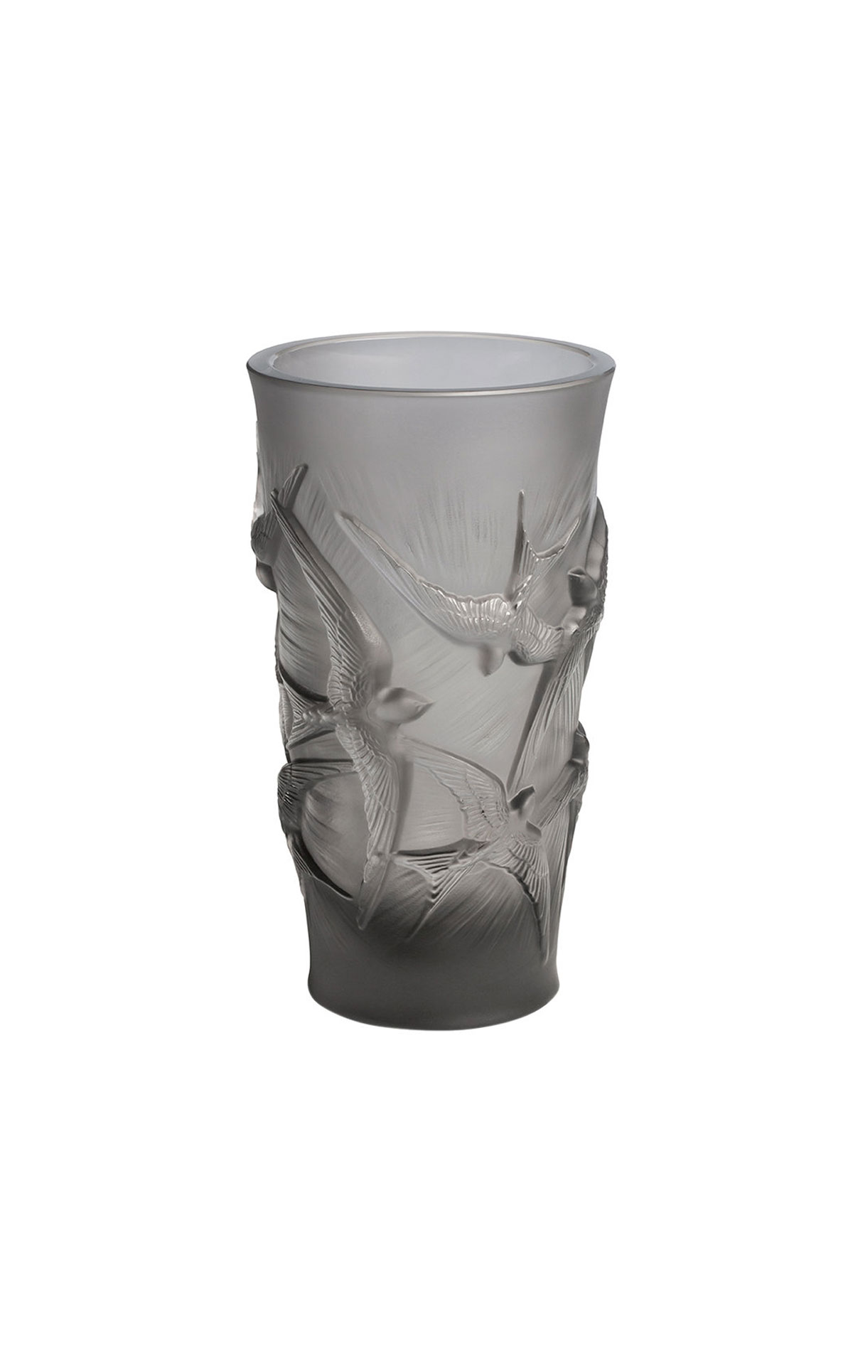 Lalique Vase hirondelles pm grey from Bicester Village