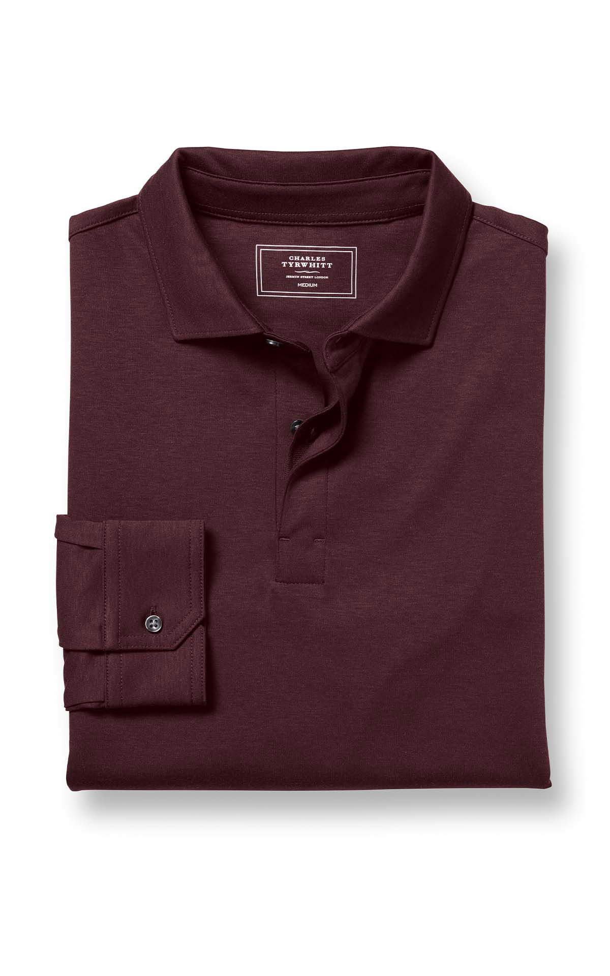 Charles Tyrwhitt Cotton/ TENCEL mix long sleeve polo from Bicester Village
