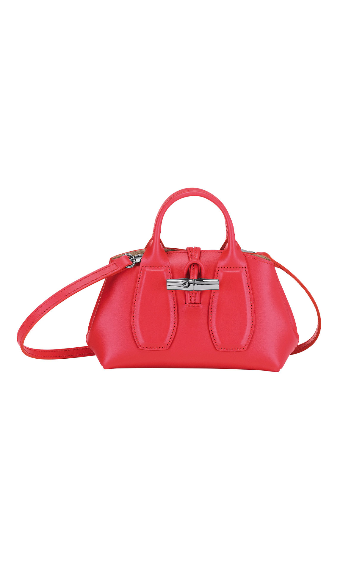 Longchamp Roseau mini top handle bag with detachable strap from Bicester Village
