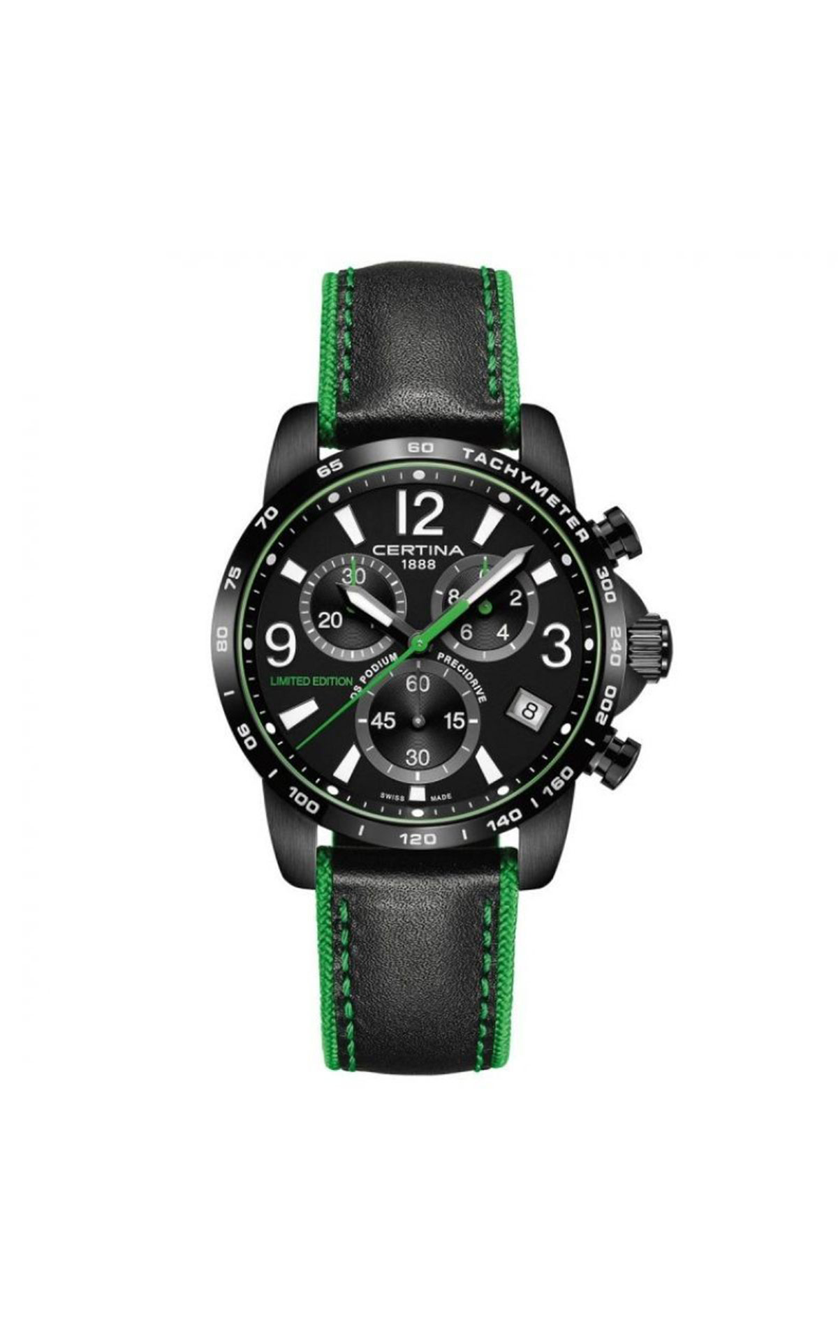 Hour Passion Certina green and black watch from Bicester Village