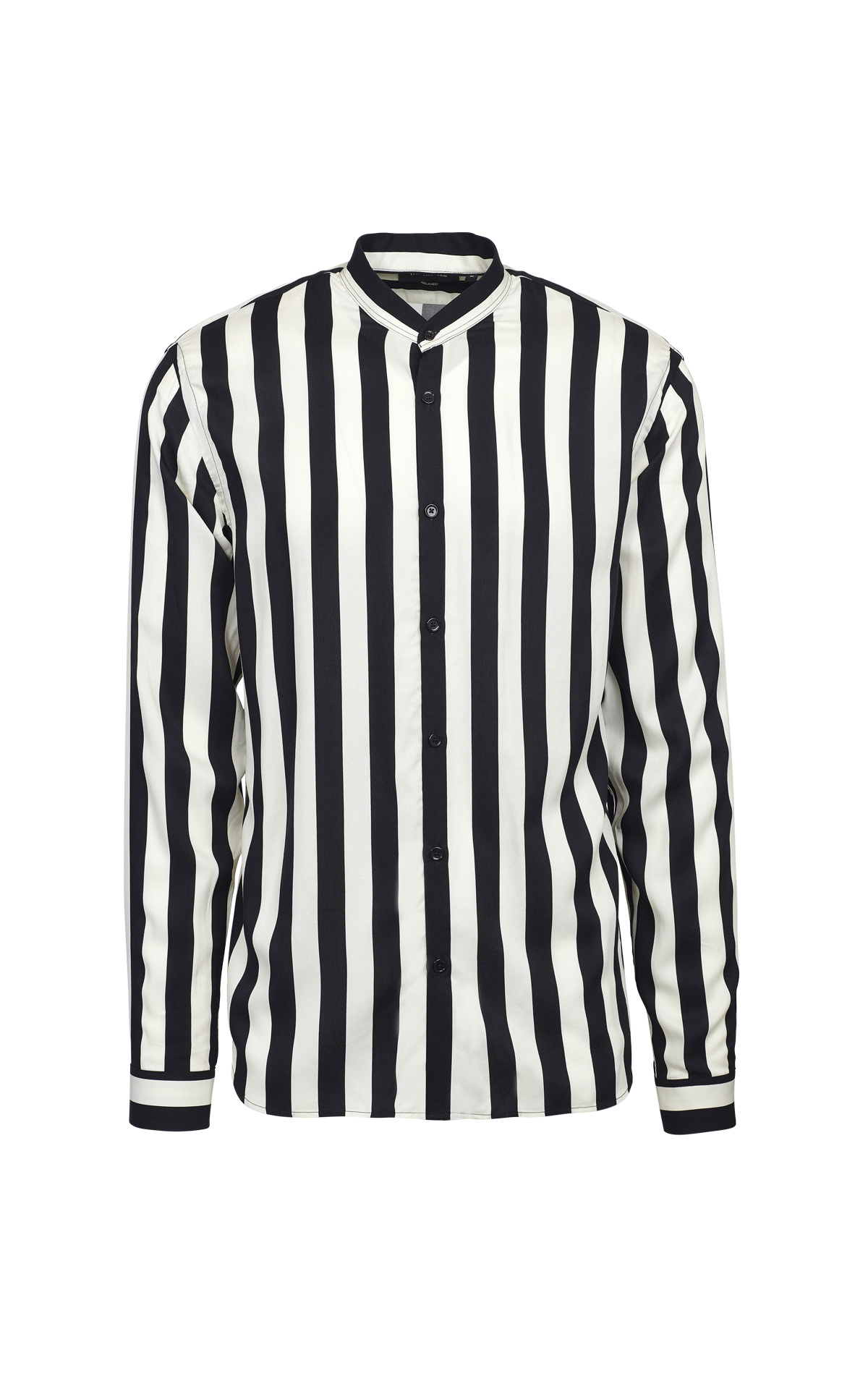 Black and white striped shirt shirt