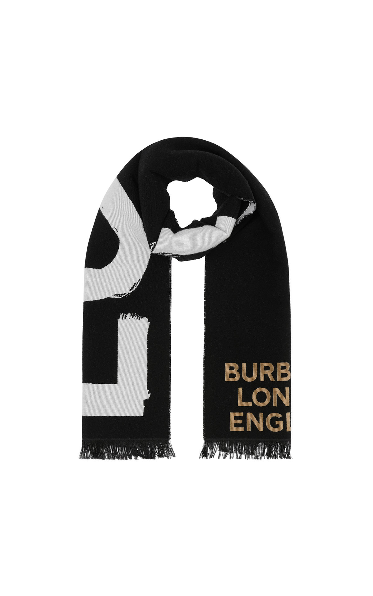 Burberry Wool logo scarf from Bicester Village