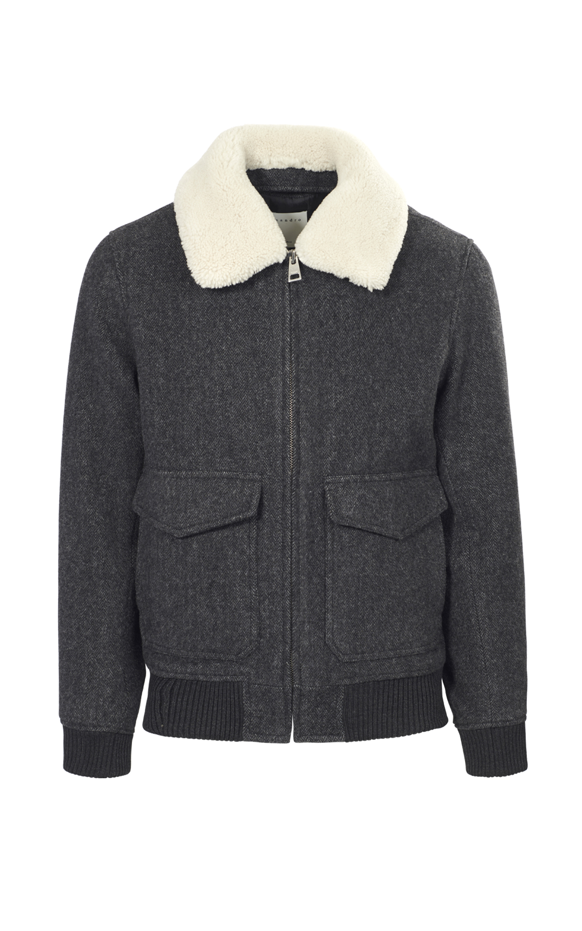 Grey wool jacket Sandro