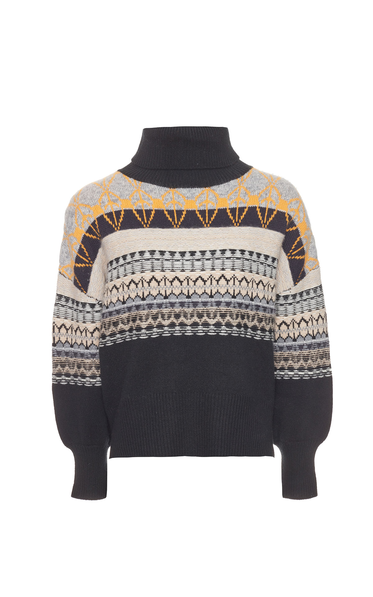 N.Peal Loop intarsia chunky cashmere sweater from Bicester Village